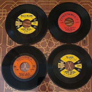 Vintage Johnny Mathis Vinyl Records~Set of 4